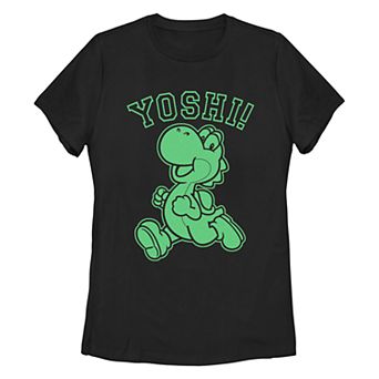 Juniors' Super Mario Yoshi Green Run Happy Tee