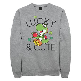 Juniors' Super Mario Bros Yoshi Lucky & Cute Crew Fleece