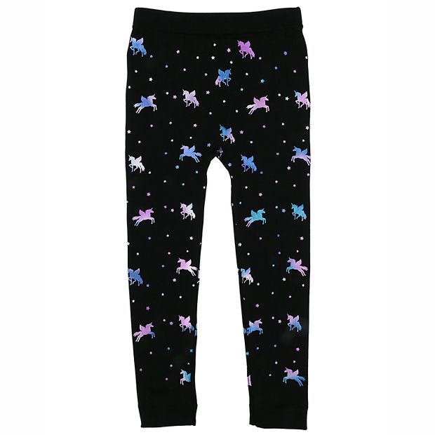 Girls 4-14 Elli by Capelli Fleece-Lined Seamless Pegasus Leggings