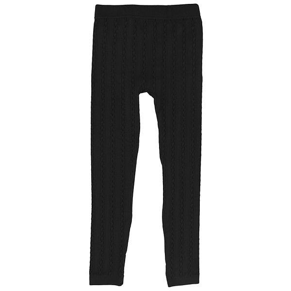 Girls 4-14 Elli by Capelli Skinny Cable Fleece-Lined Seamless Leggings