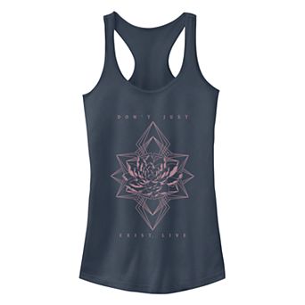 Juniors' Fifth Sun Don't Just Exist, Live Geometric Racerback Tank Top