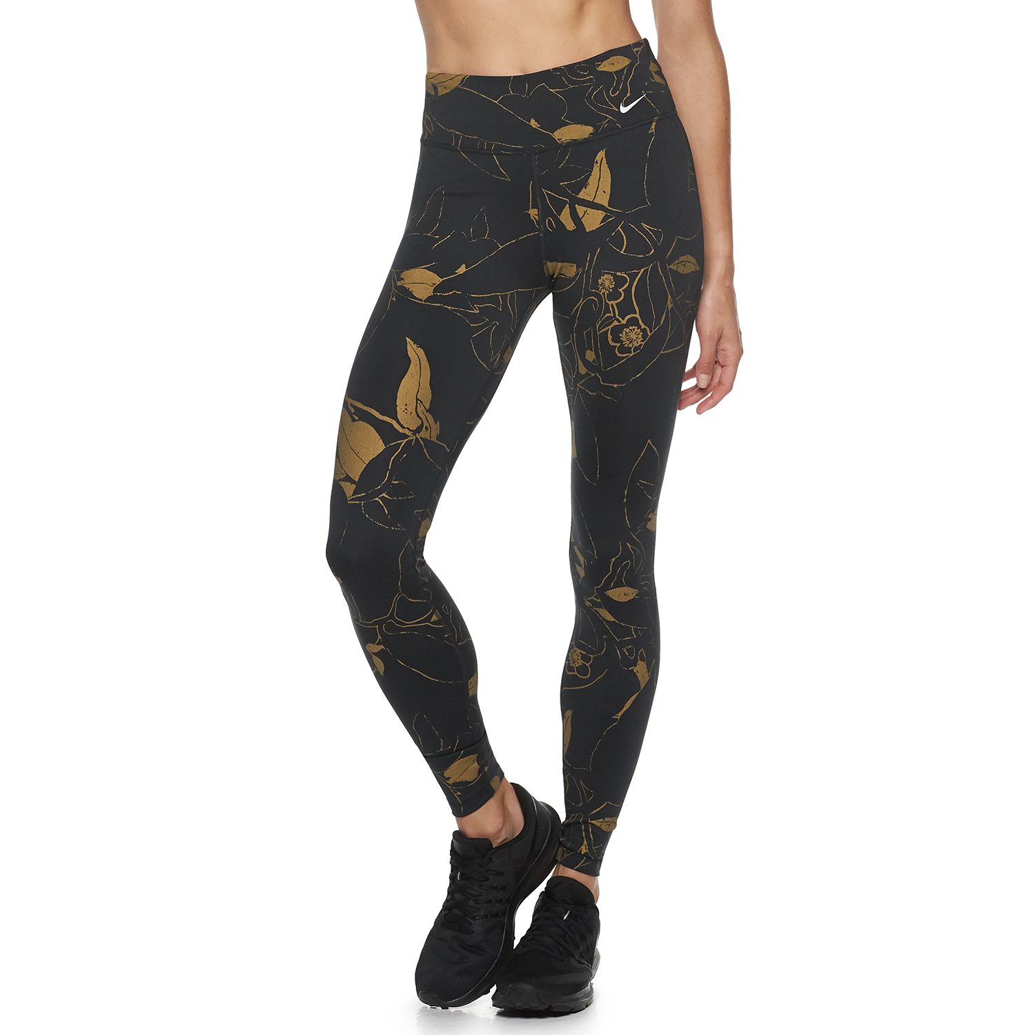 black and gold nike leggings