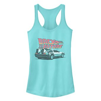 Juniors' Back To The Future Delorean Racerback Tank Top