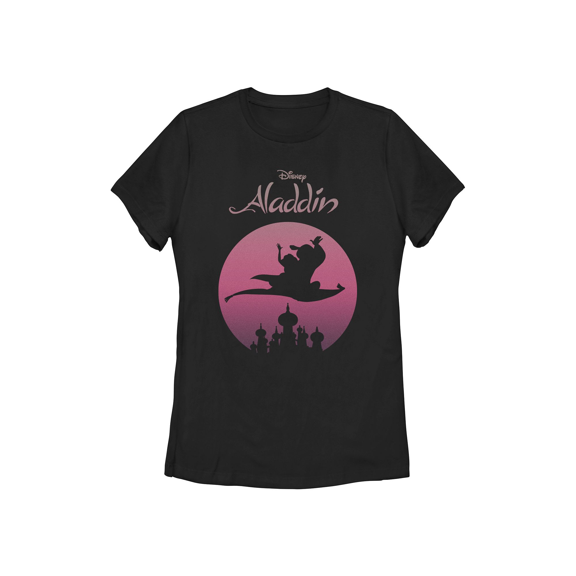 Juniors Disneys Aladdin Flying High Tee, Girls, Size: Small, Black