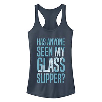 Juniors' Disney's Cinderella Missing Slipper Racerback Tank Top