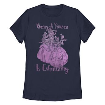Juniors' Disney Princesses Exhausted Tee