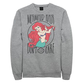 Juniors' The Little Mermaid Hair Don't Care Crew Fleece
