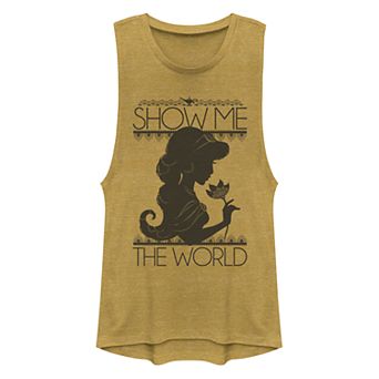 Juniors' Disney's Aladdin Jasmine Silhouette Muscle Tank Top
