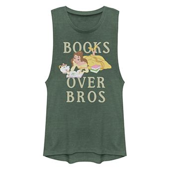 Juniors' Disney's Beauty and the Beast "Books Before Bros" Muscle Tank Top