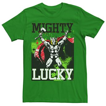Men's Marvel Thor Mighty Lucky St Patricks Tee
