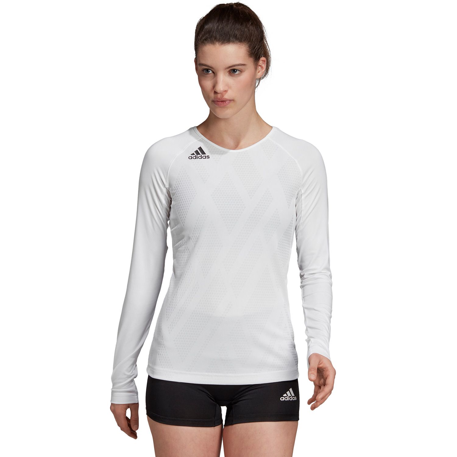 adidas long sleeve top womens white