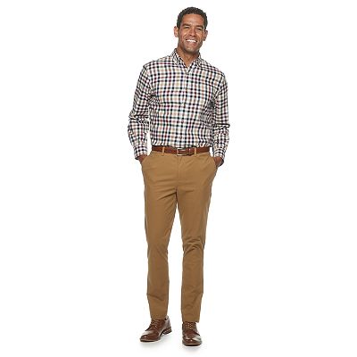 Men's Croft & Barrow Straight-Fit Easy-Care Stretch Flat-Front Chino Pants