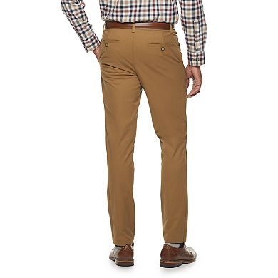 Men's Croft & Barrow® Straight-Fit Easy-Care Stretch Flat-Front Chino Pants