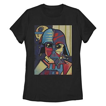 Juniors Star Wars Picasso Vader Missy Crew Tee