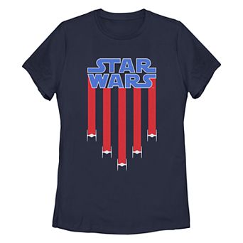 Juniors Star Wars Banner Missy Crew Tee