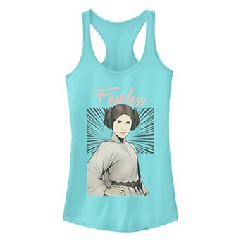 Junior's Star Wars Leia Fearless Racerback Tank Top