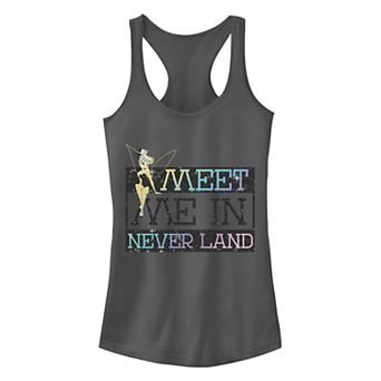Juniors Tinkerbell Meet Me In Neverland Racerback Tank Top