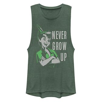 Juniors Peter Pan Don't Grow Muscle Tank Top