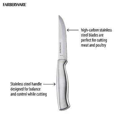 Farberware 8-pc. Stainless Steel Steak Knife Set