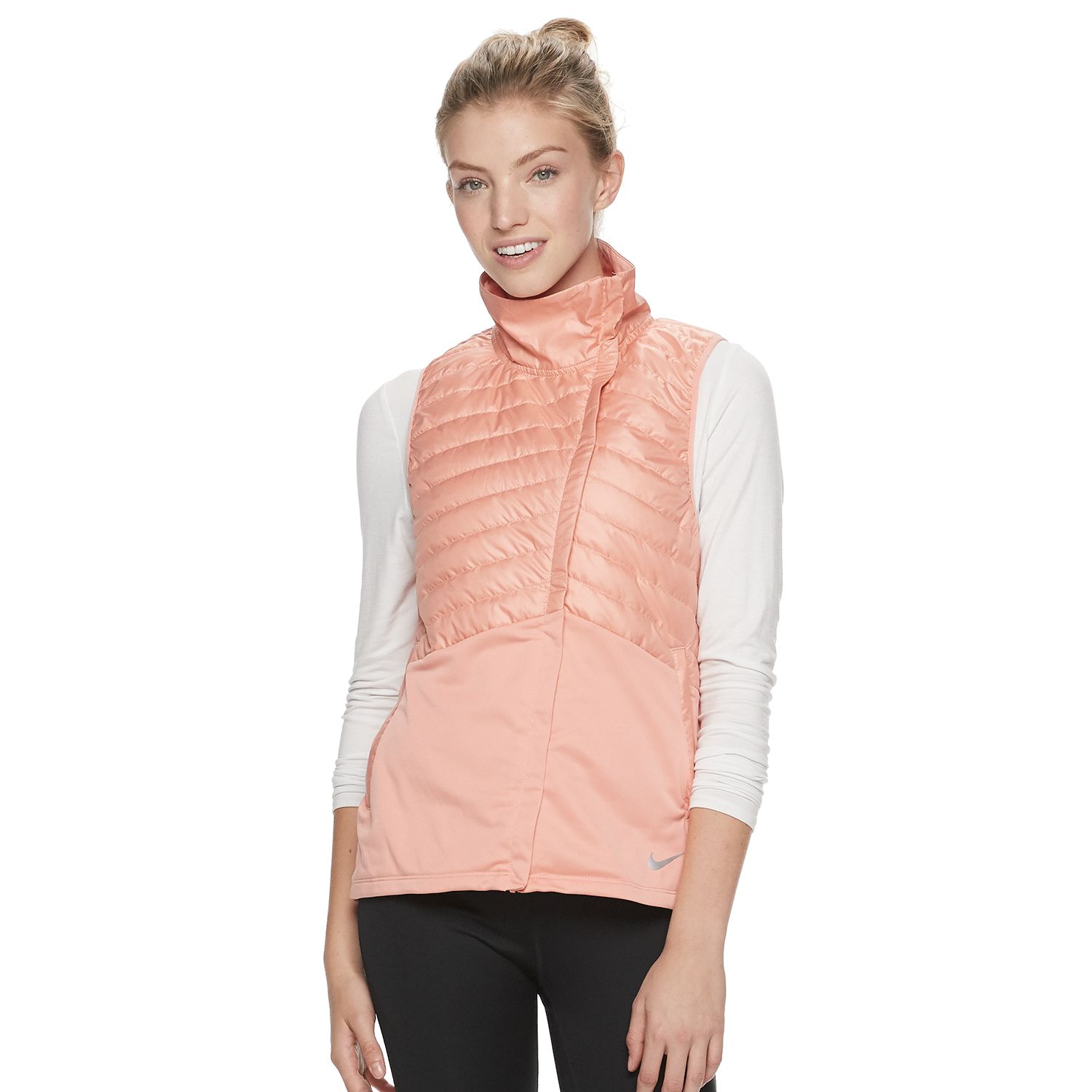 nike women's essential full zip running vest