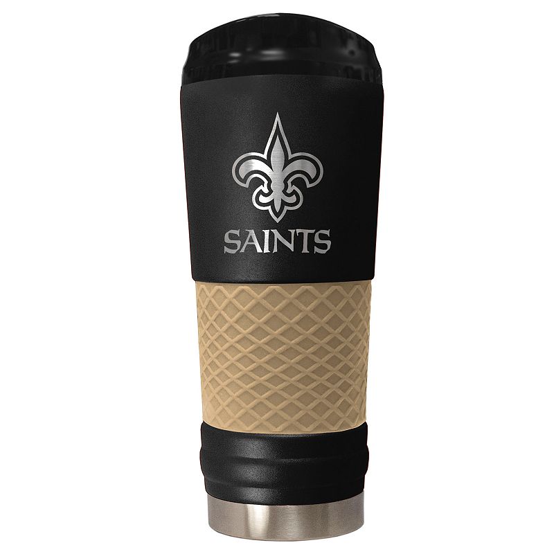 New Orleans Saints Vacuum Insulated Powder-Coated Tumbler, Black