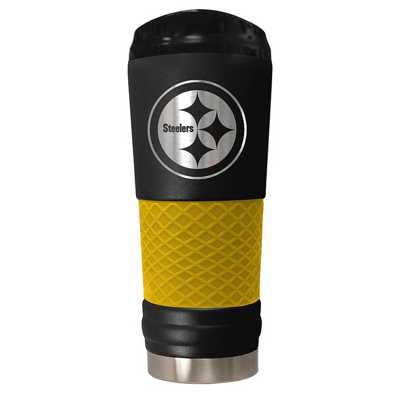 Pittsburgh Steelers Vacuum Insulated Powder-Coated Tumbler, Black
