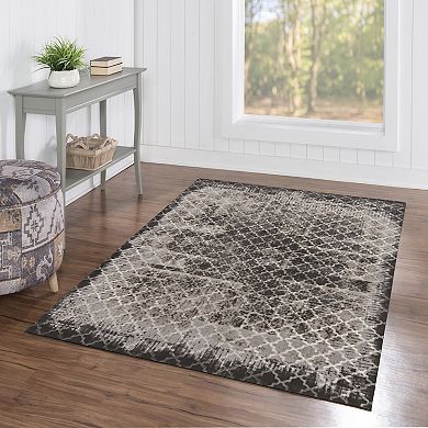 Linon Evolution Distress Trellis II Rug