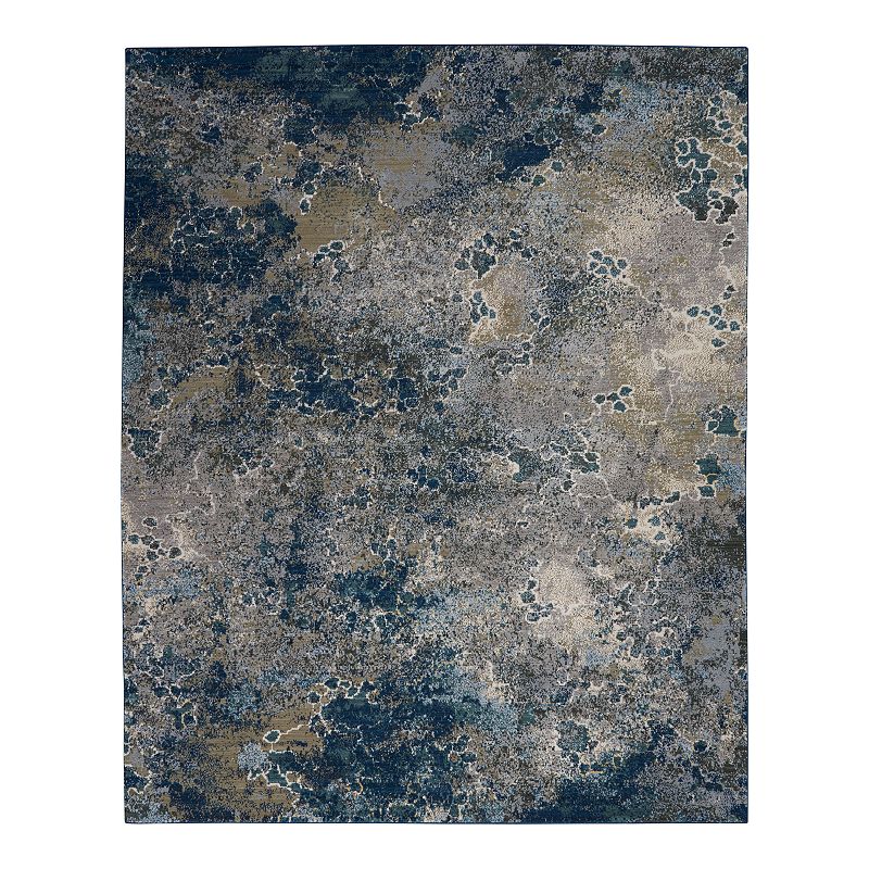 Nourison Artworks Jazz Wool Blend Rug, Blue, 8X10 Ft