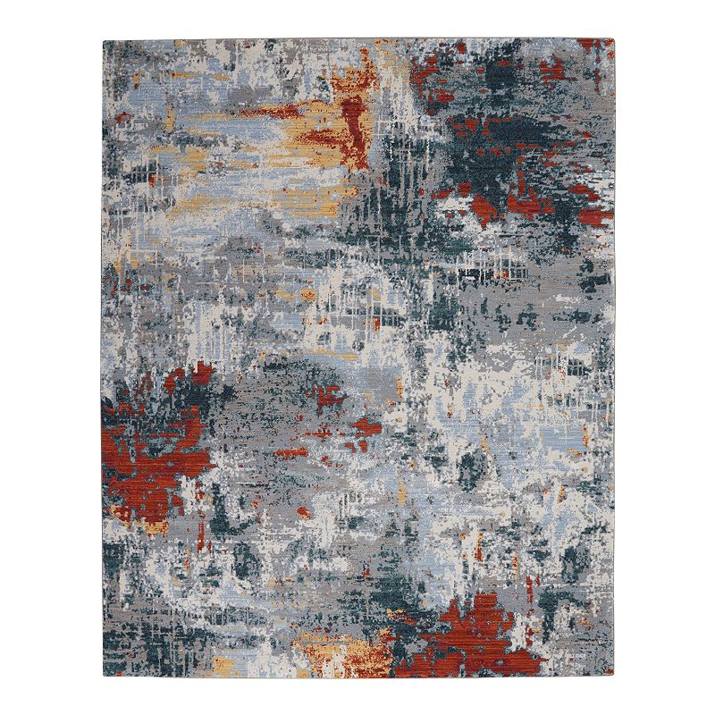 Nourison Artworks Soul Wool Blend Rug, Dark Grey, 5.5X8 Ft