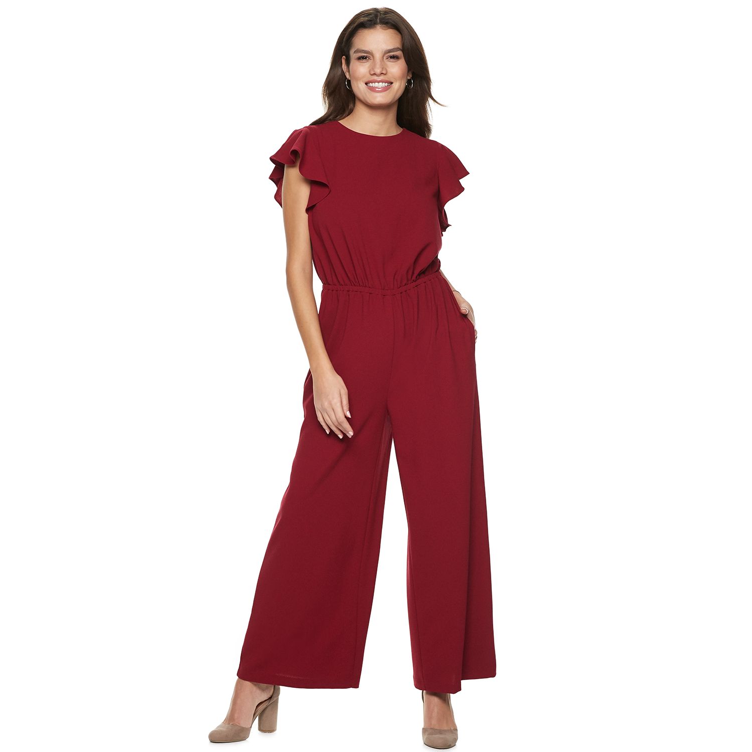 apt 9 ruffle jumpsuit