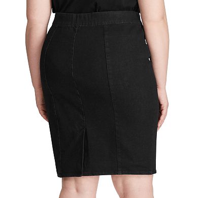 Plus Size Chaps Knee-Length Jean Skirt