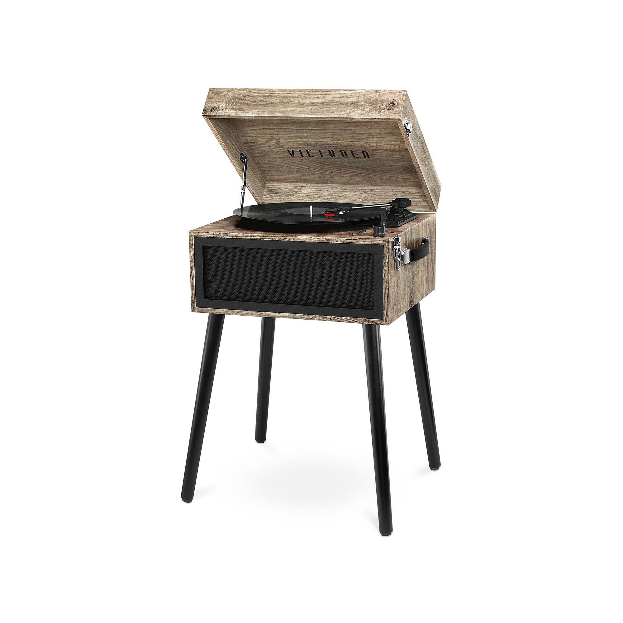 Victrola Liberty Bluetooth Record Player Stand with 3-Speed Turntable, Oatm