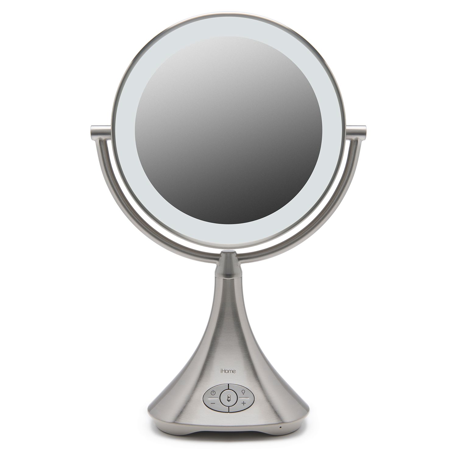 ihome portable lighted vanity mirror with bluetooth speaker