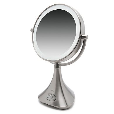 iHome Portable 9-in. Double-Sided Vanity Mirror with Bluetooth Speaker