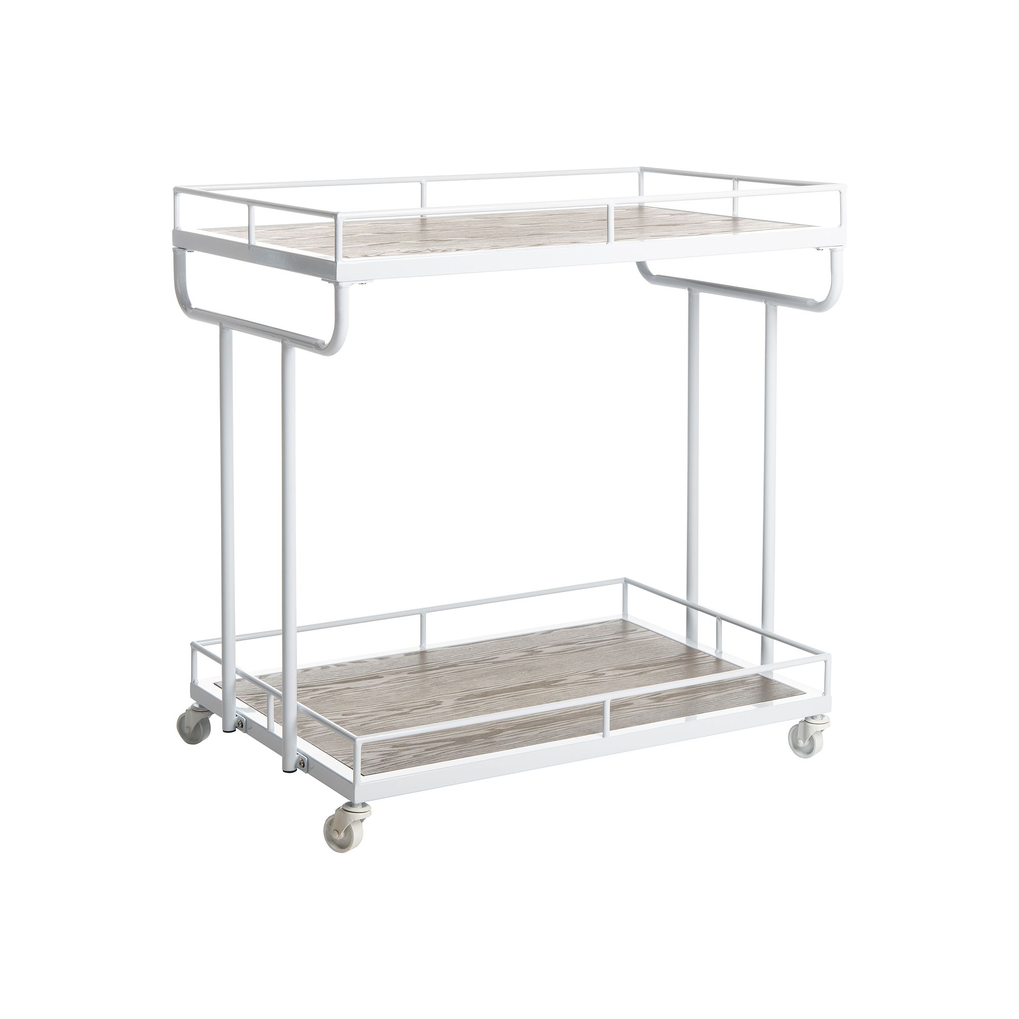 Safavieh Dawson 2-Tier Rectangle Bar Cart, White