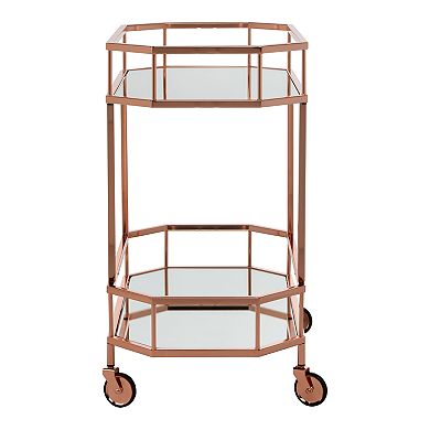 Safavieh Silva 2-Tier Octagon Bar Cart