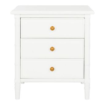 Safavieh Mina Coastal 3-Drawer 25" Bamboo Nightstand