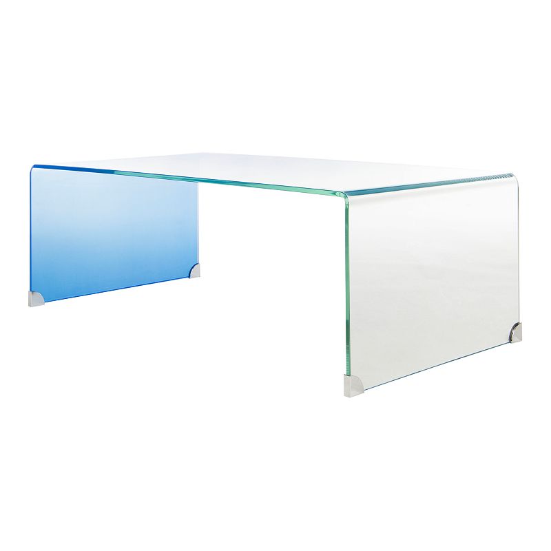 Safavieh Crysta Ombre Glass Coffee Table, Blue