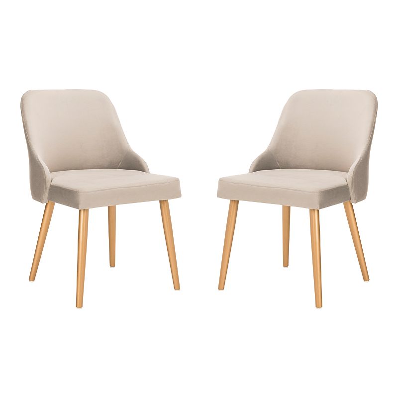 Safavieh Lulu Upholstered Dining Chair 2-Piece Set, Grey
