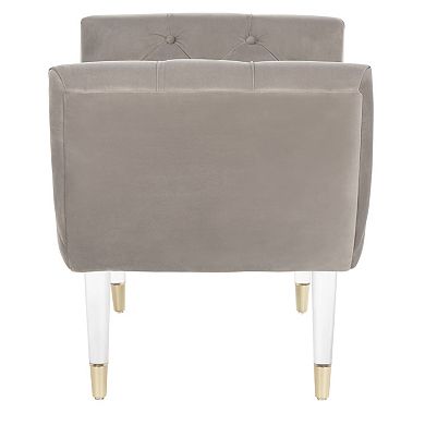 Safavieh Eugenie Tufted Velvet Acrylic Bench