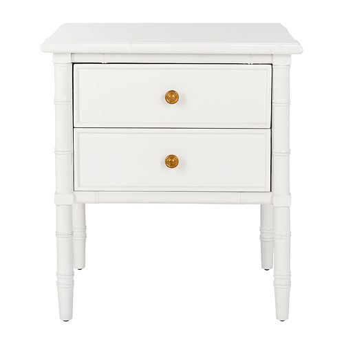 Safavieh Mina Modern Coastal 2Drawer Bamboo Nightstand