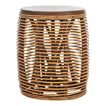 Safavieh Maui Rattan Drum Stool Table