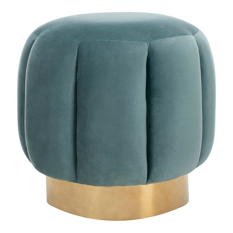 Safavieh Maxine Channel Tufted Ottoman, Seafoam