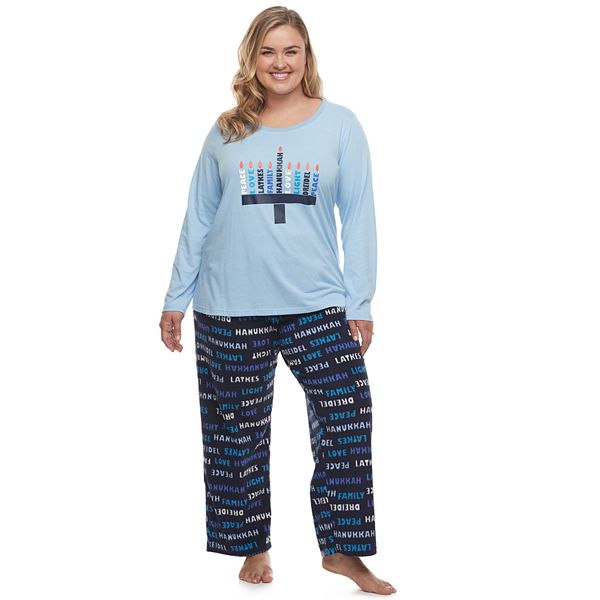 Plus Size Jammies For Your Families Hanukkah Family Tee Pants