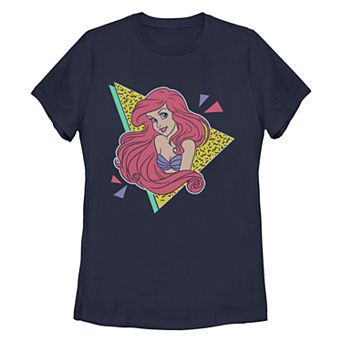 Disney's The Little Mermaid 80s Mermaid Juniors' Missy Crew Tee
