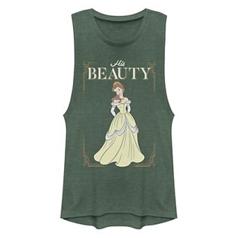 Juniors Disney Beauty And The Beast Belle His Beauty Muscle Tank Top
