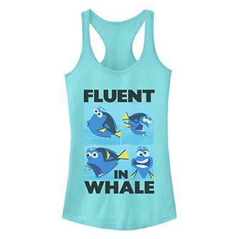 Disney / Pixar's Finding Dory Juniors' Fluent In Whale Racerback Tank Top
