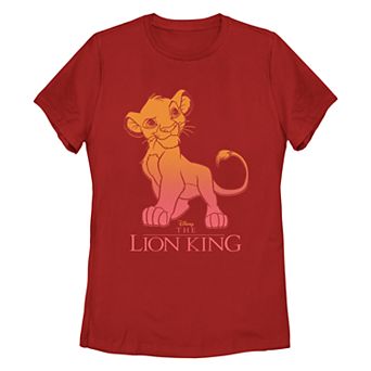 Disney's The Lion King Simba Color Fade Juniors' Missy Crew Tee