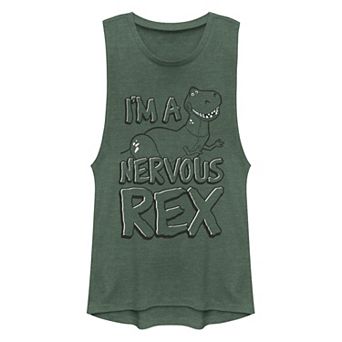 Juniors' Disney / Pixar Toy Story Nervous Rex Muscle Tank Top