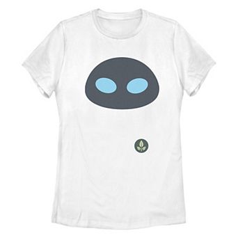 Juniors' Disney Pixar Wall-E Eve Face Missy Crew Tee